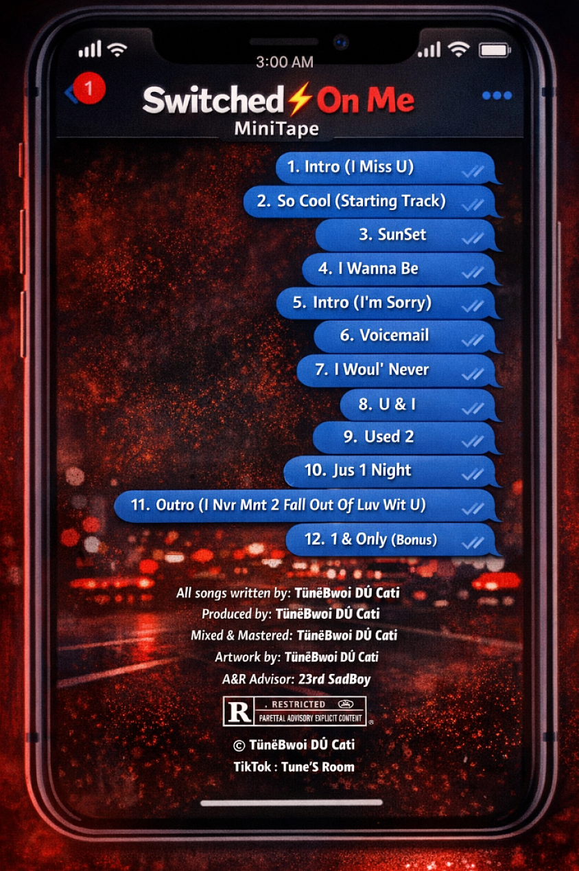 Switched On Me MiniTape Tracklist